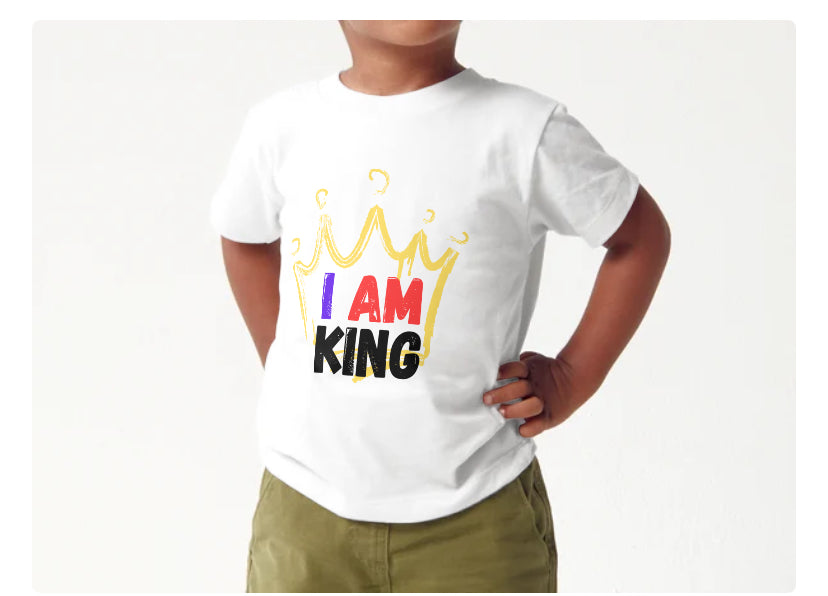 I Am King Crown Tee (White)