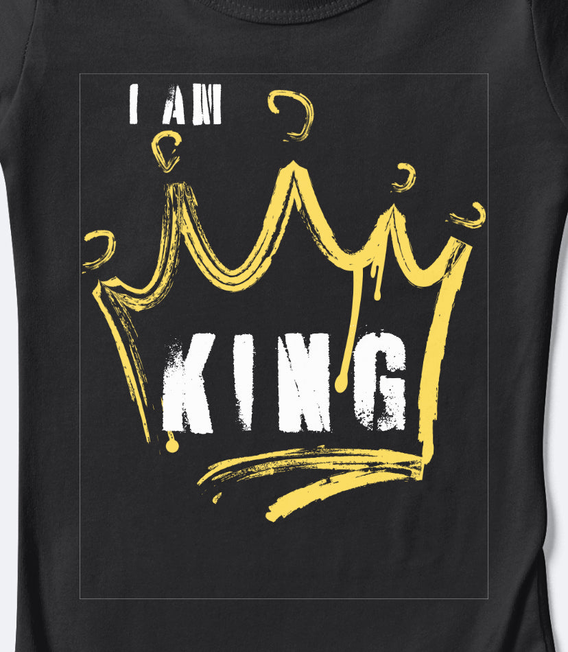 I Am King Crown Tee (Black)